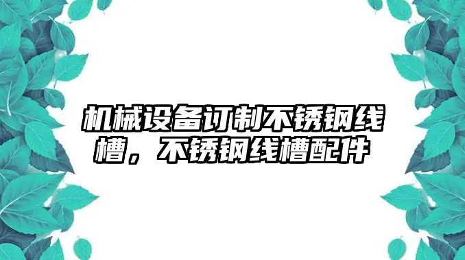 機械設備訂制不銹鋼線槽，不銹鋼線槽配件