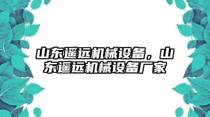 山東遙遠(yuǎn)機(jī)械設(shè)備，山東遙遠(yuǎn)機(jī)械設(shè)備廠家