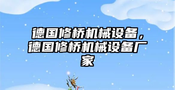 德國修橋機械設備，德國修橋機械設備廠家