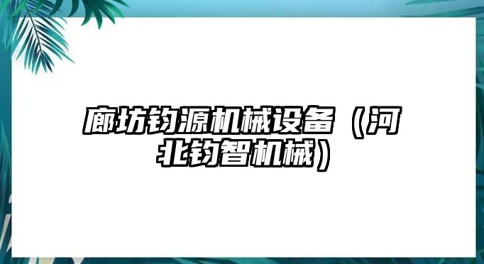 廊坊鈞源機械設備（河北鈞智機械）