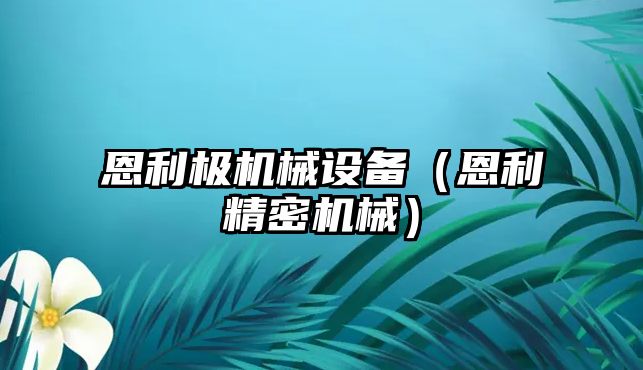 恩利極機械設備（恩利精密機械）