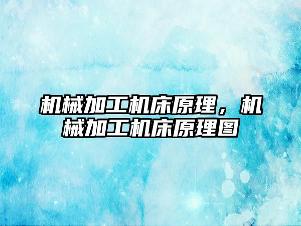 機械加工機床原理，機械加工機床原理圖