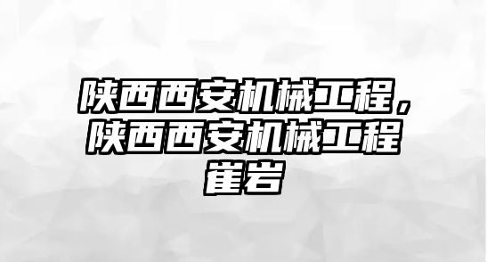 陜西西安機(jī)械工程，陜西西安機(jī)械工程崔巖