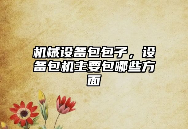 機械設備包包子，設備包機主要包哪些方面